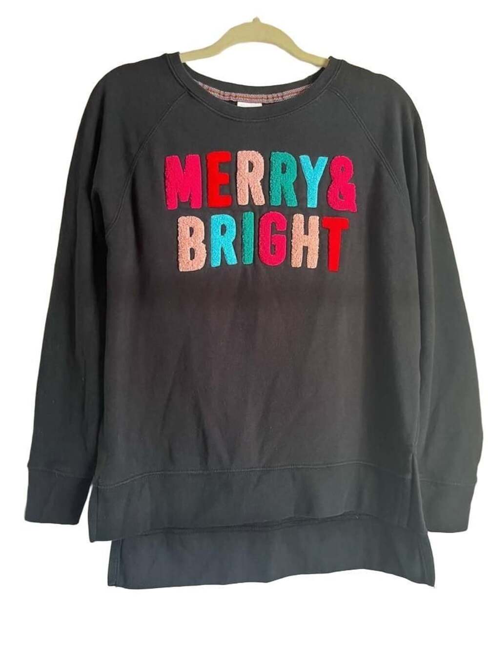 Royce Brand Merry & Bright Crewneck Sweatshirt Size M Black